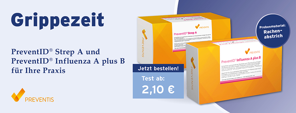 Grippe, Influenza, Strep A, Schnelltest, preventis